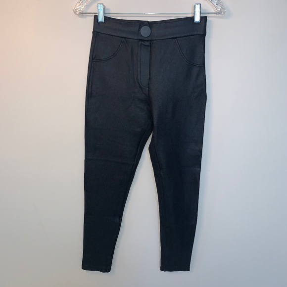 Zara High Rise Black Jegging Cropped M - Picture 1 of 7